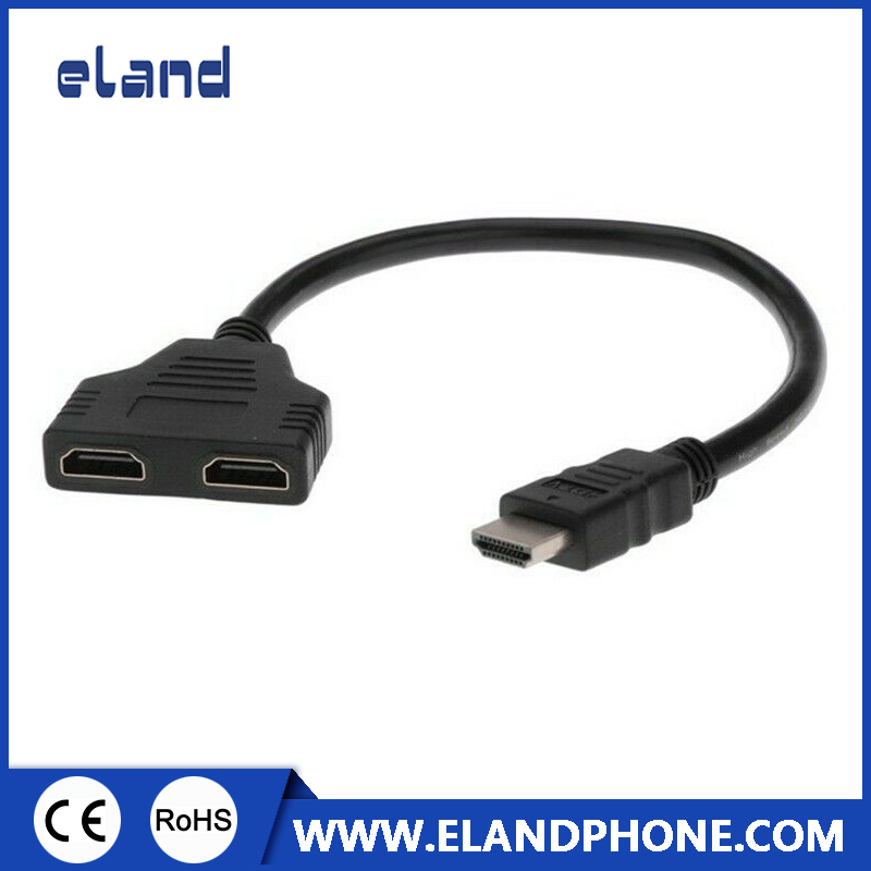 HDMI-сплиттер кабель, 30 см, черный