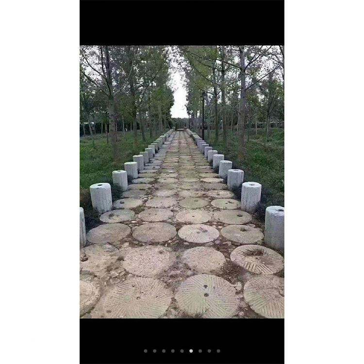 Paver Stone Fan Shape Cobble Stone Meshed Pavement Mats Granite Patio