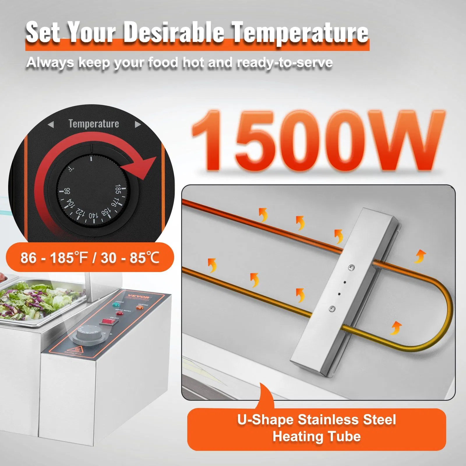 Portable Electric Food Warmer, 4-Pan Commercial Warmer on Casters