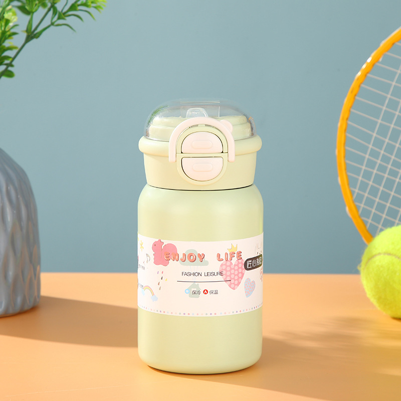 316 Stainless Steel Minimalist Insulated Water Cup with Straw and Portable Handle