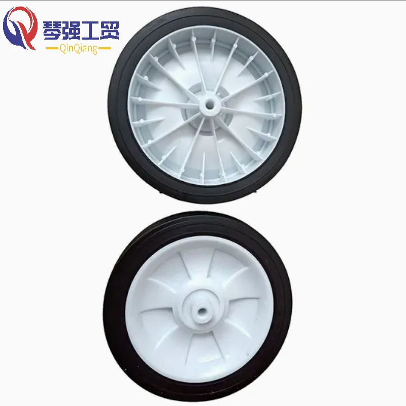 8X1.5 Inch PVC Plastic Solid Wheel, Folding Garden Utility Tool Wagon Cart Wheel
