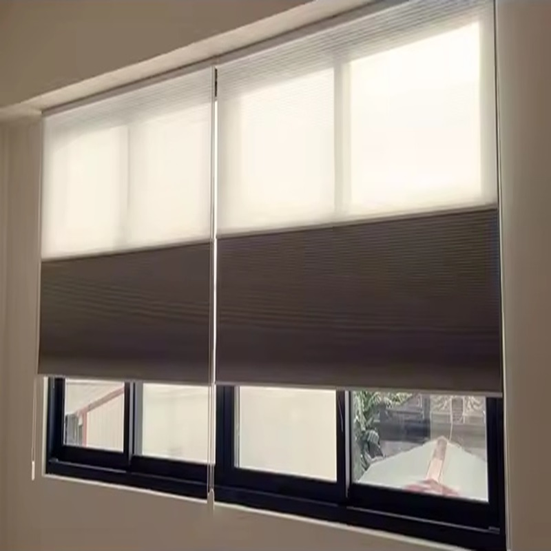 Motorized Top Bottom up Honeycomb Blinds, Cordless Cellular Blinds