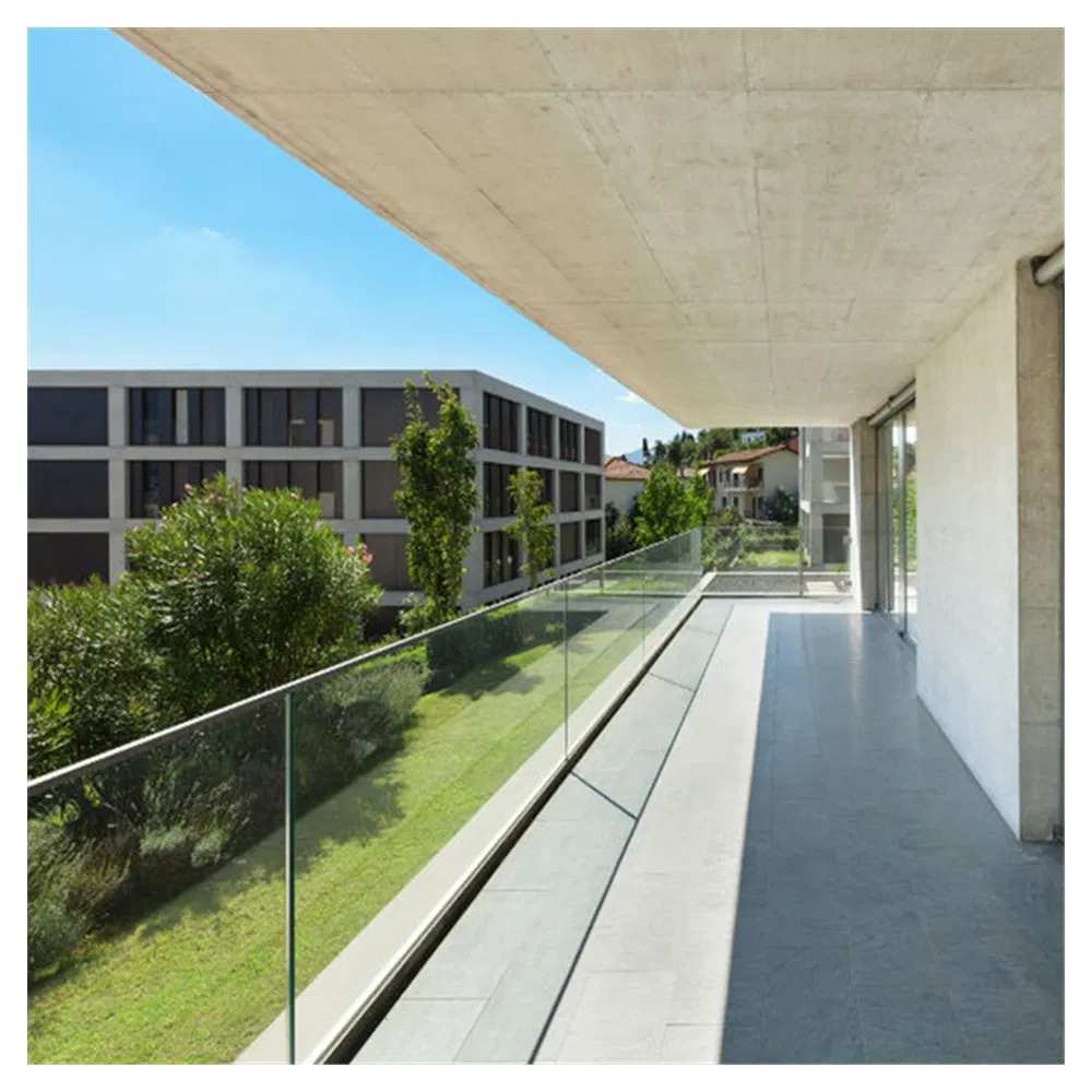 U Channel Glass Railing Style Indoor Stair High Quality Railing