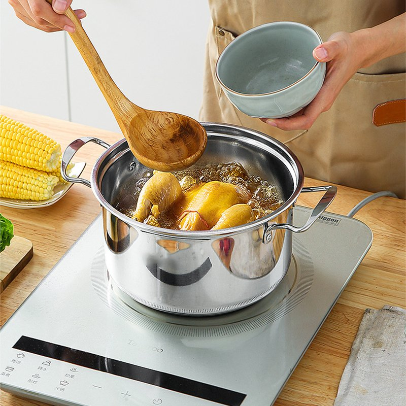 Honeycomb Non-Stick Stainless Steel Frying Pan Milk Pot Cookware Set