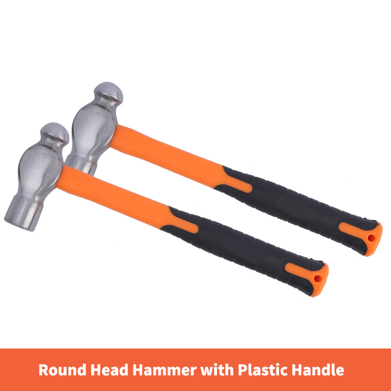 Customized Plastic-Coated Handle Round Head Hammer 45# Steel Round Head Iron Nail Installation Hammer