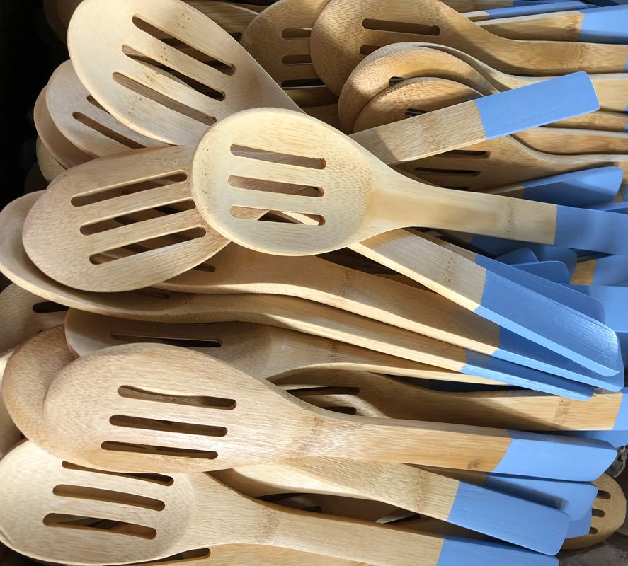 Bamboo Colorful Utensil Set with Printing or Engraving