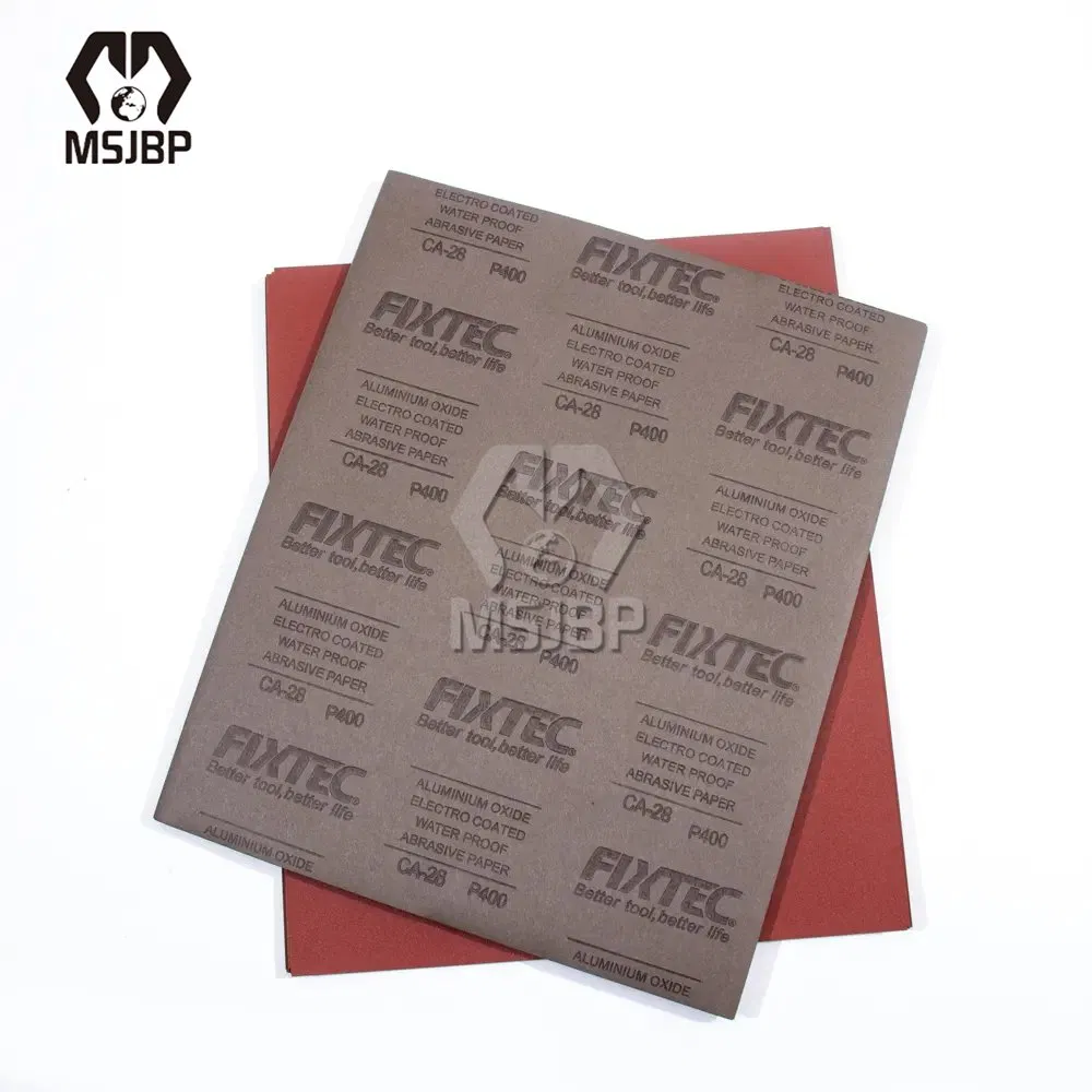 Водостойкая наждачная бумага Fixtec Red Aluminum Oxide