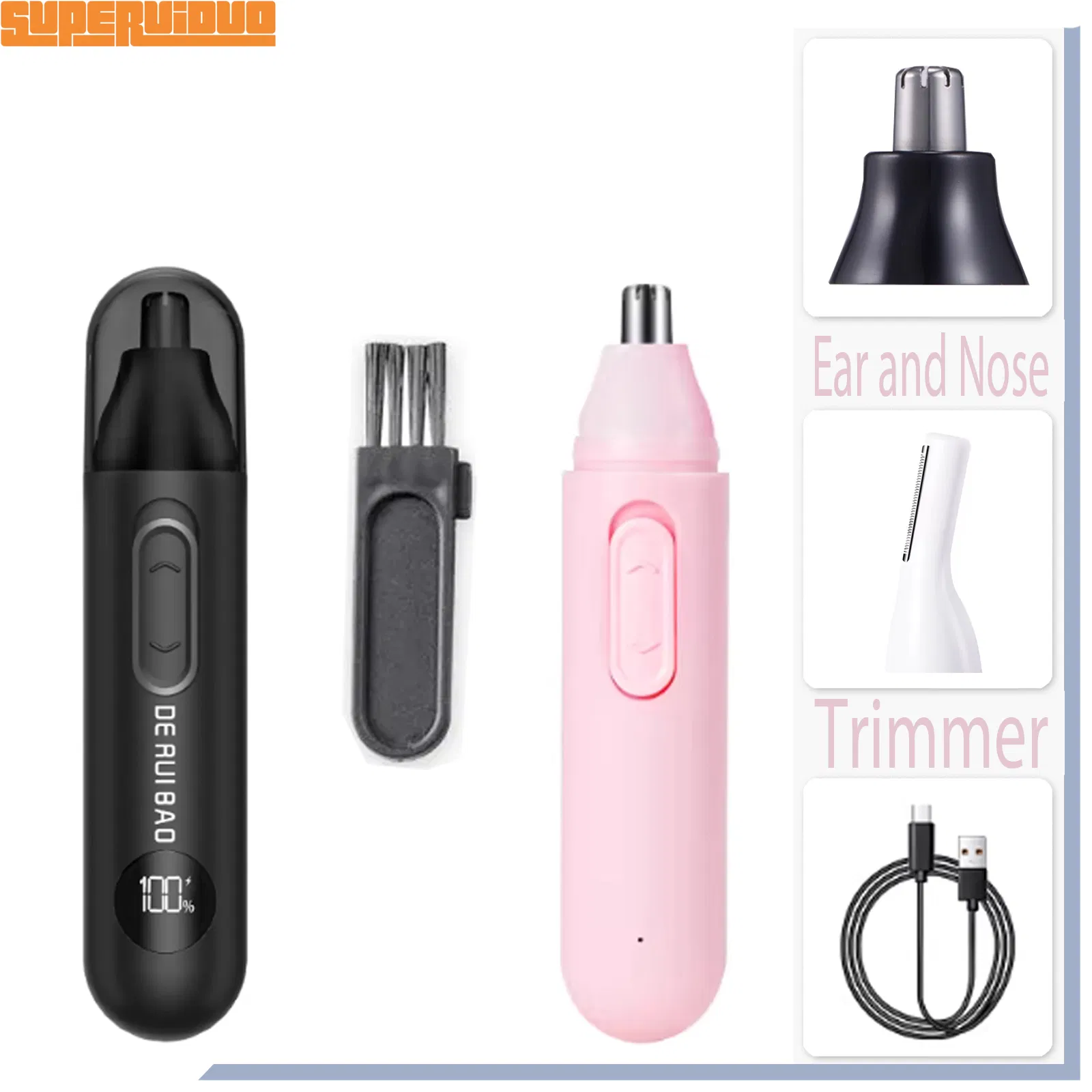 Hypoallergenic Stainless Steel Blade Nose Hair Trimmer