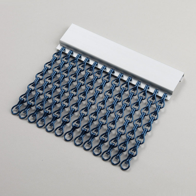 Decorative Anodized Aluminum Wire Mesh Curtain Holes Crimped Technique Bending Processing Customized Hotel Screen Wall Chain