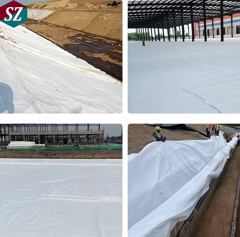 Shangze PP Short Fiber Nonwoven Geotextile 250g Pet Nonwoven Geotextile