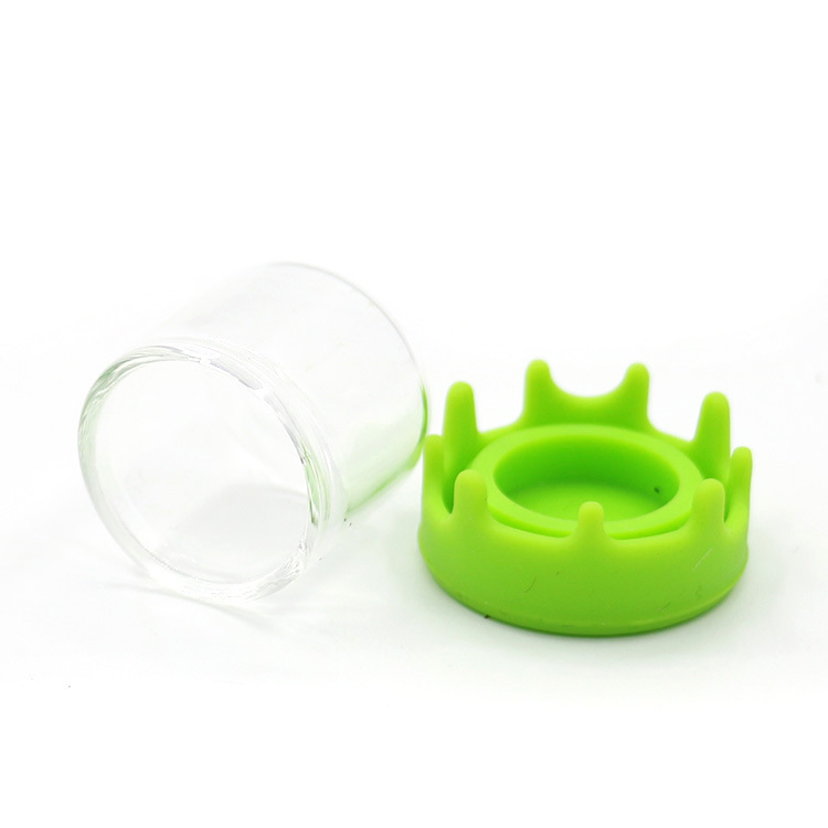 Silicone Container 5ml Spice Storage Cosmetic Balm Airtight Silicone Jar with Flip Top Smoking Accessories