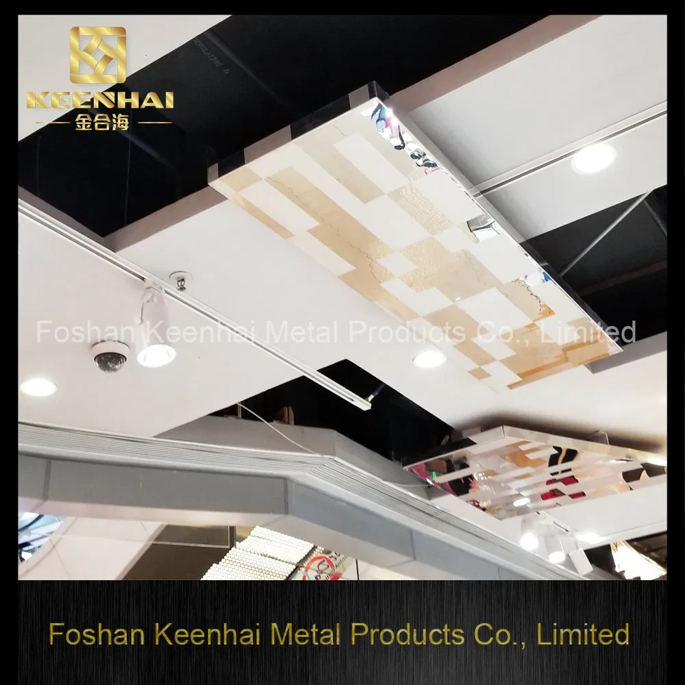 Exquisite Interior False Ceiling Design Stainless Steel 201 304 316 316L Stainless Steel Plates Decorative Suspended Ceiling (KH-MC-M4)
