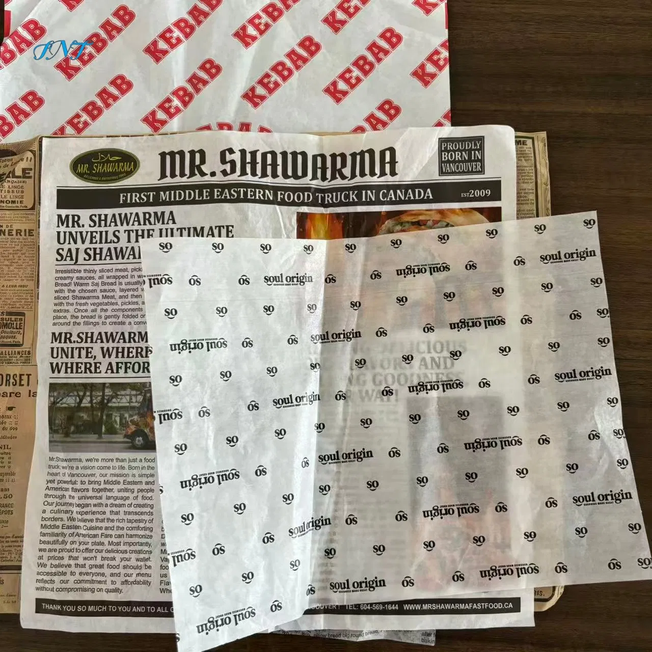 Disposable Custom Printed Table Placemat Paper Matsfor Restaurant Catering Service