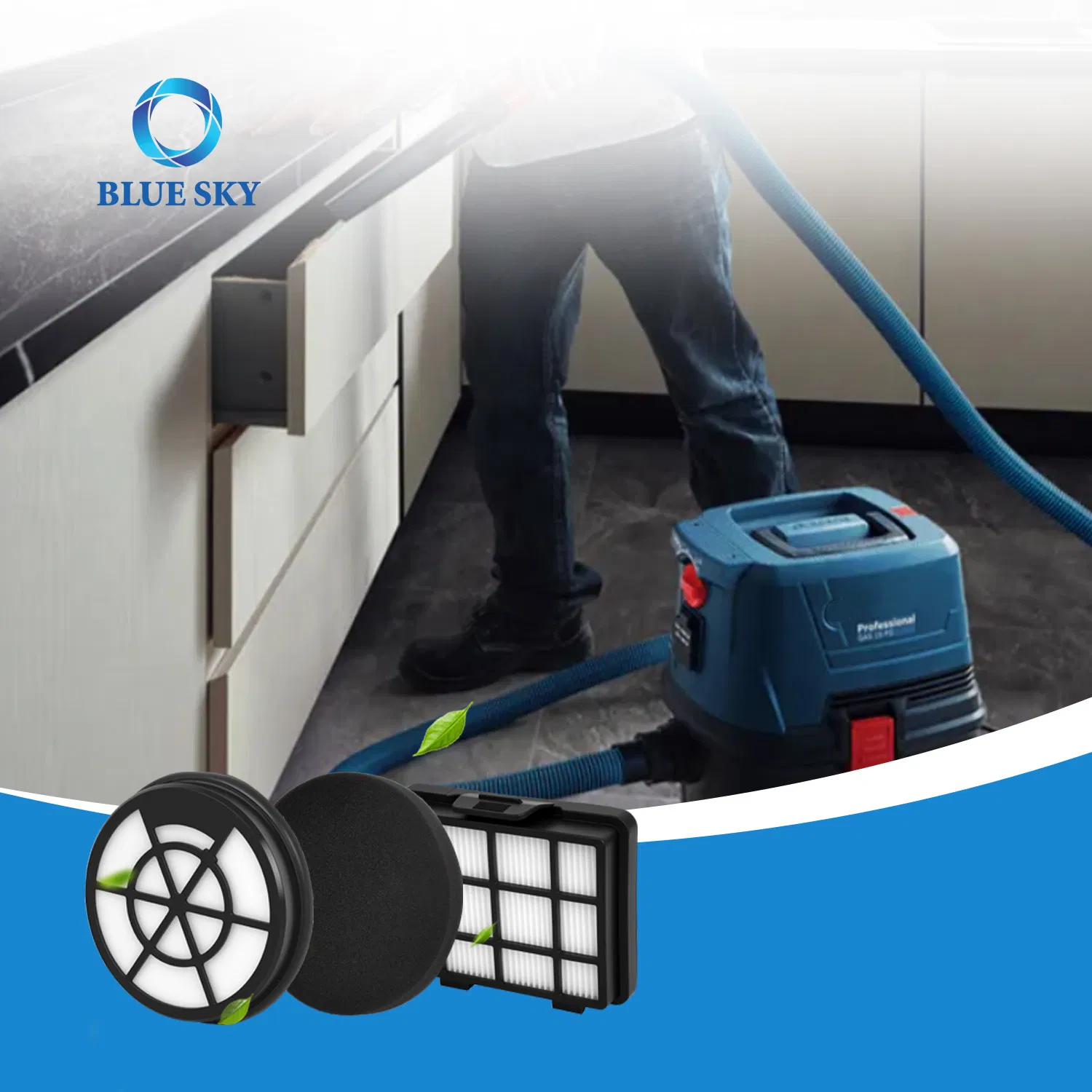 for Bulk Purchase, HEPA Foam Filter Replacement for Bosch Bbz152ef Series 2 Bgc05 Bgs05 Bagless Vacuum Cleaner