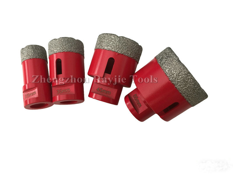 Vacuum Brazed Diamond Core Drill Bit Hole Saw Hole Cutter with 5/8''-11 Thread for Porcelain Tile Ceramic Marble Stone