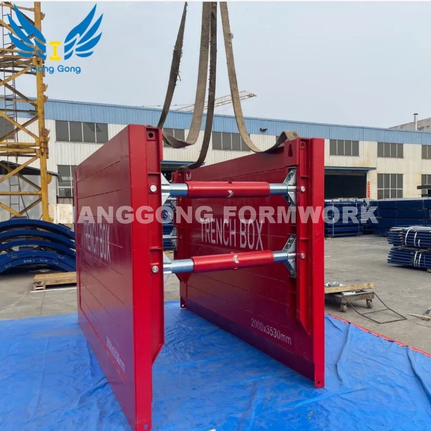 Wholesales China Lianggong Formwork Manufacturer Steel Shoring Trench Box for Ditch Construction