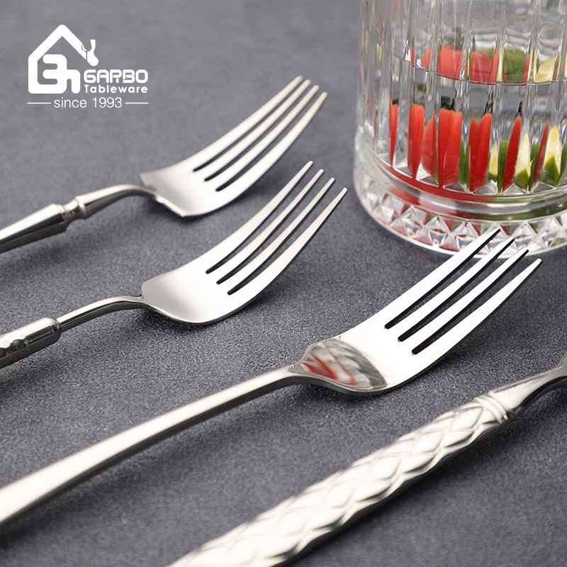 Food Grade 18/8 Stainless Steel Dinner Fork for 5 Star Hotel Use Dishwasher Safe Silver Cutlery Fork for Noodle Meat Fruit Serving