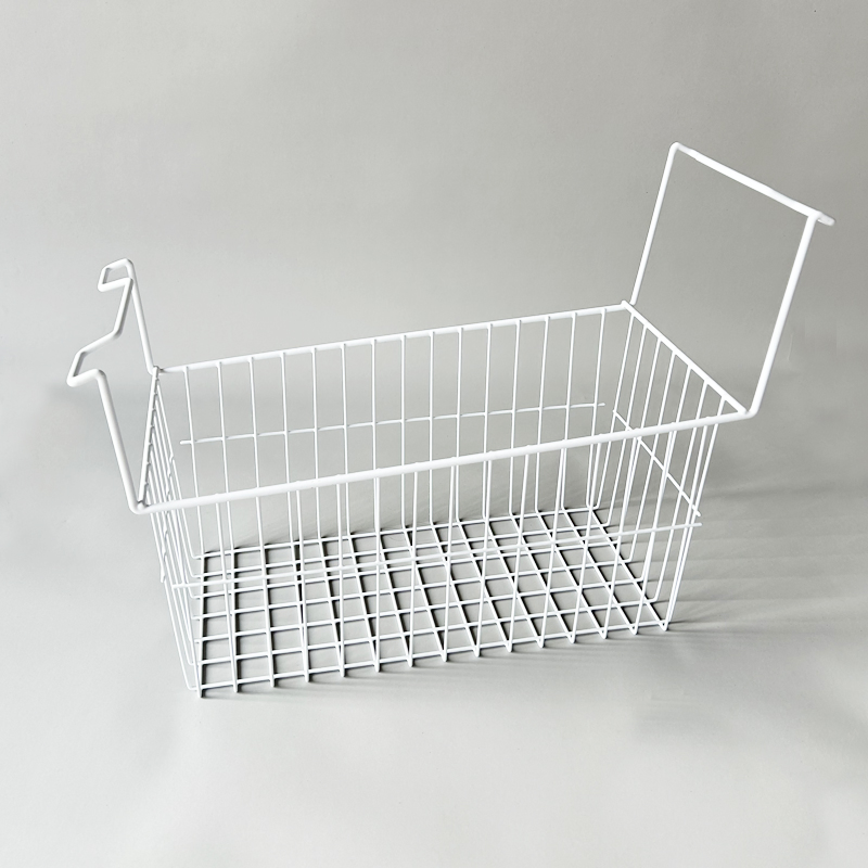 Wire Freezer Organizer Metal Storage Basket for Chest Freezers with Handle Deep Freezer Hanging Basket