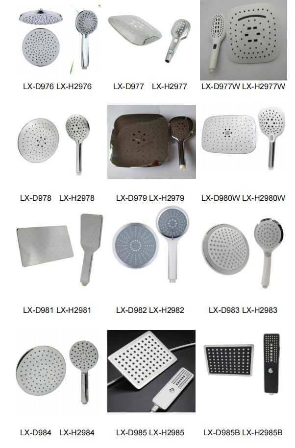 Stylish Iprosan Square ABS Bathroom Plastic Shower Set with Handles