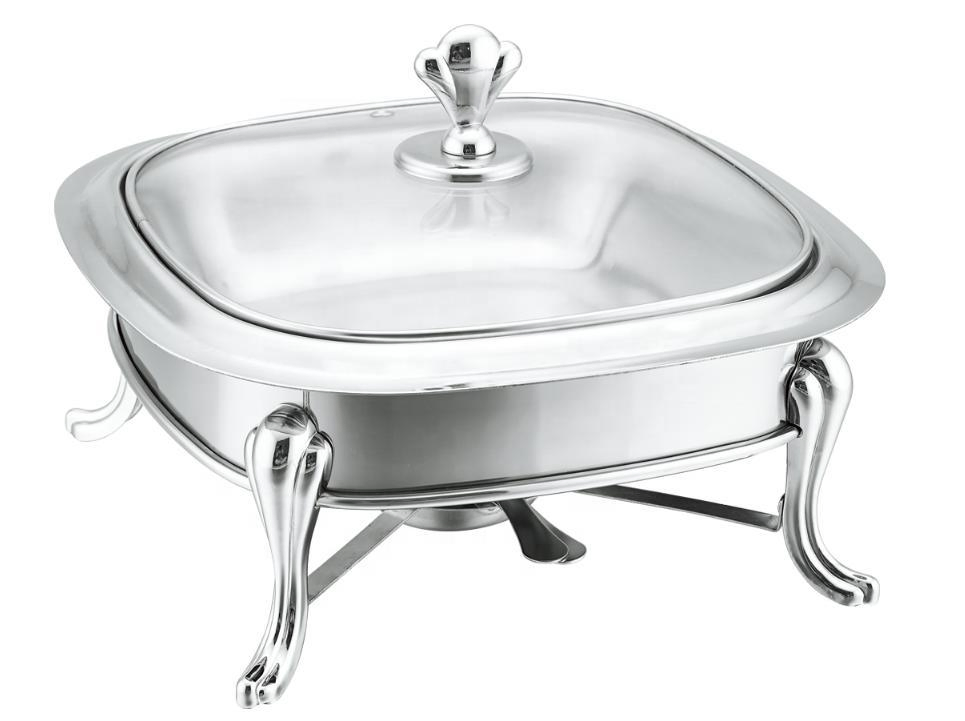 Stainless Steel Gold Accented Chafer Buffet Dish