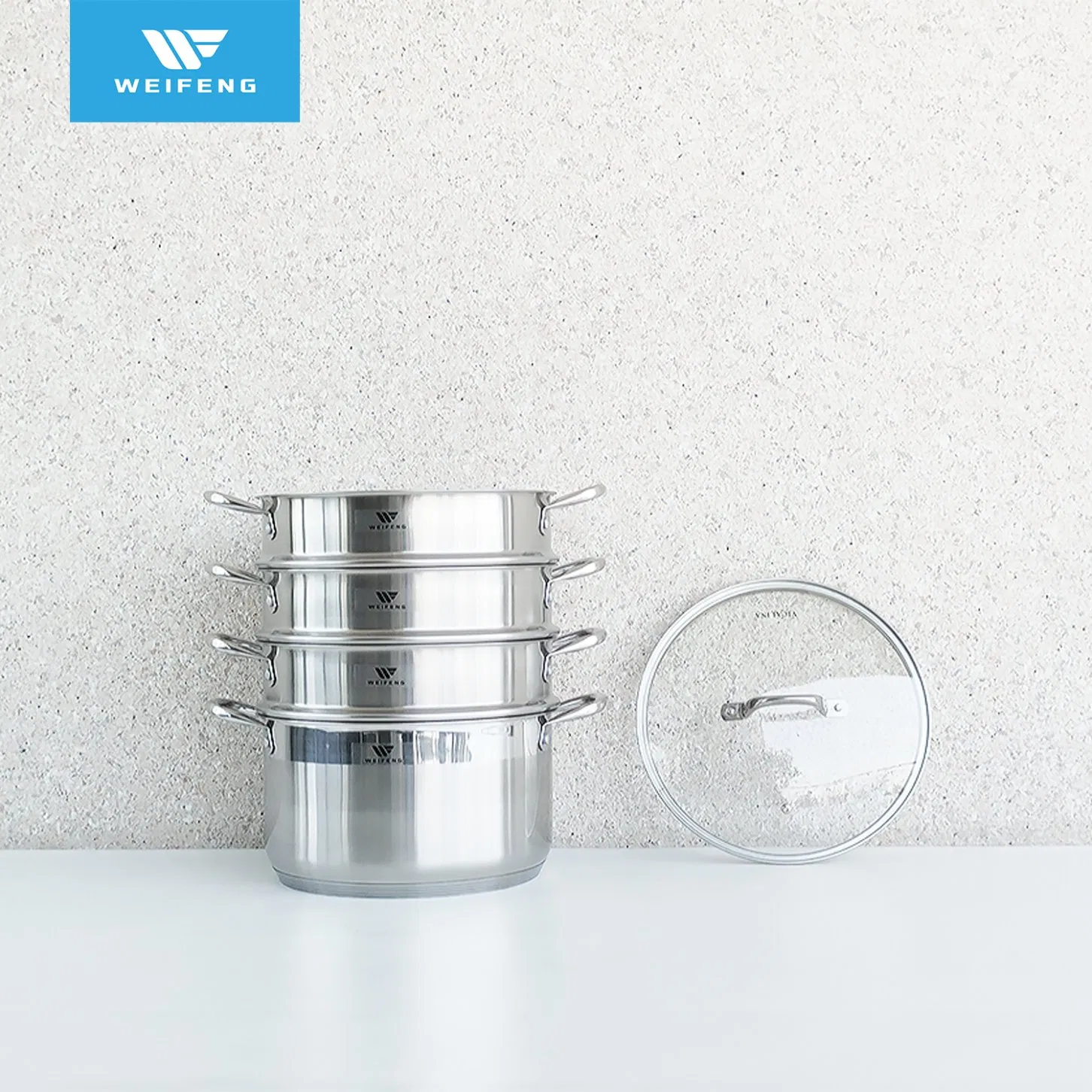 9.5L 5PCS Steamer Set Stainless Steel Cookware, Kitchen Utensils