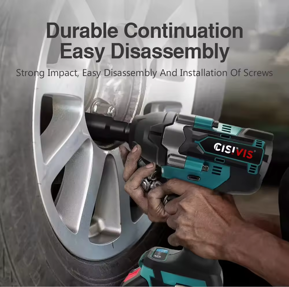 Cisivis Impact Wrench 1/2 Power Tools Set Cordless Impact Wrench 800nm Electric Power Wrenches Impact Wrench Torque Wrench Suitable for Anywhere