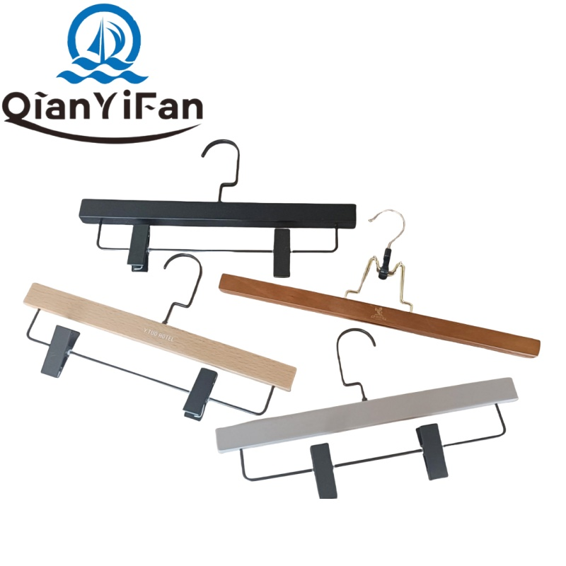 Wholesale Premium Wooden Trouser Hangers for Hotels, Spas, Resorts, and Custom OEM Orders Available