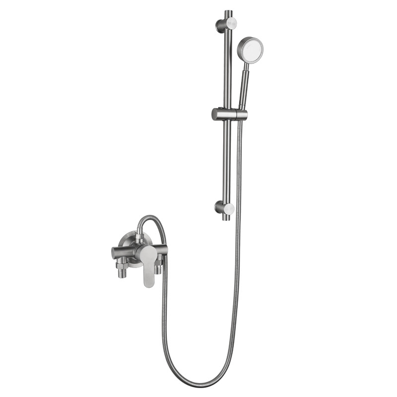 304 Stainless Steel Shower Sliding Bar Bathroom Hot Cold Mixers Shower Faucets