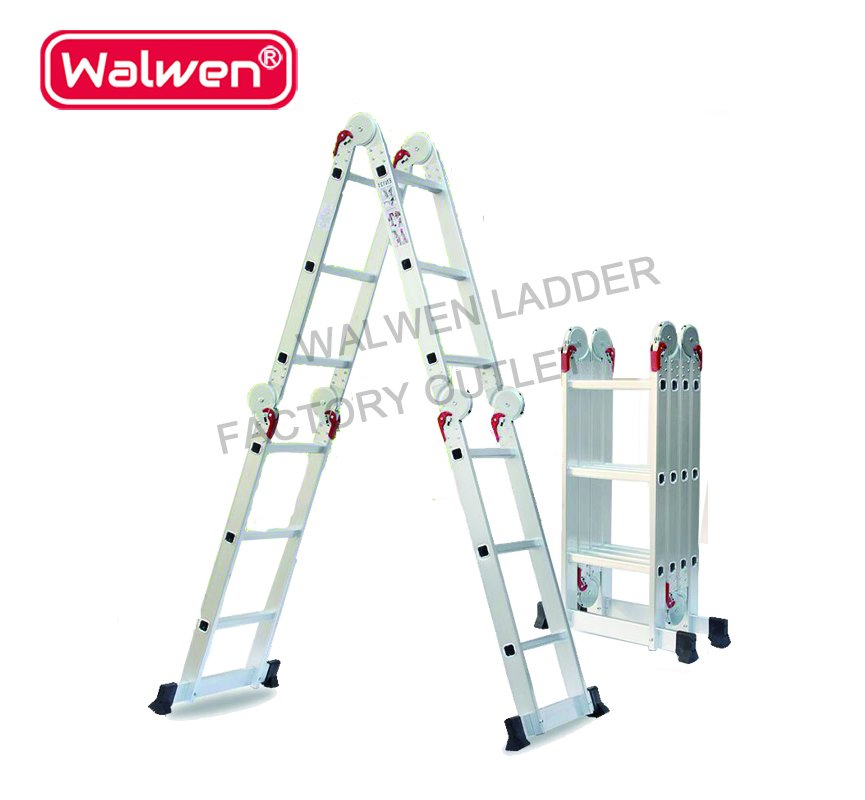 Step Ladder Heights Folding Extension Multi-Functional Aluminum Ladder