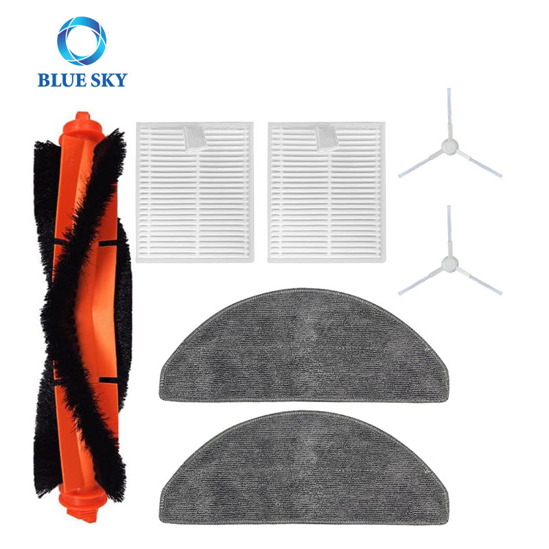 Replacement Kit Fits for Xiaomis E10 E12 Robotic Vacuum Cleaner Parts HEPA Filter Roller Brush Side Brush Mop Cloth