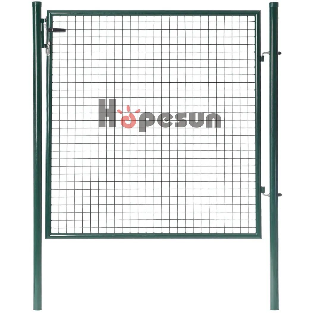 Steel Sturdy Garden Gate with Wire Mesh Europe Style 100X120cm