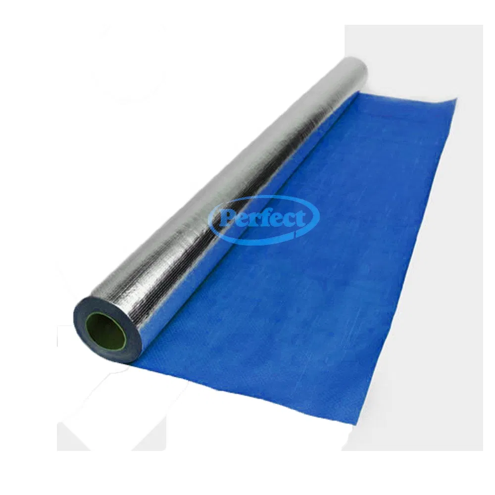 Aluminum Foil with Woven Fabric Wall Vapor Barrier