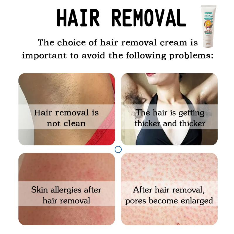 Natural Harmless Body Hair Growth Inhibitor Whitening Moisture Permanent Hair Removal Cream