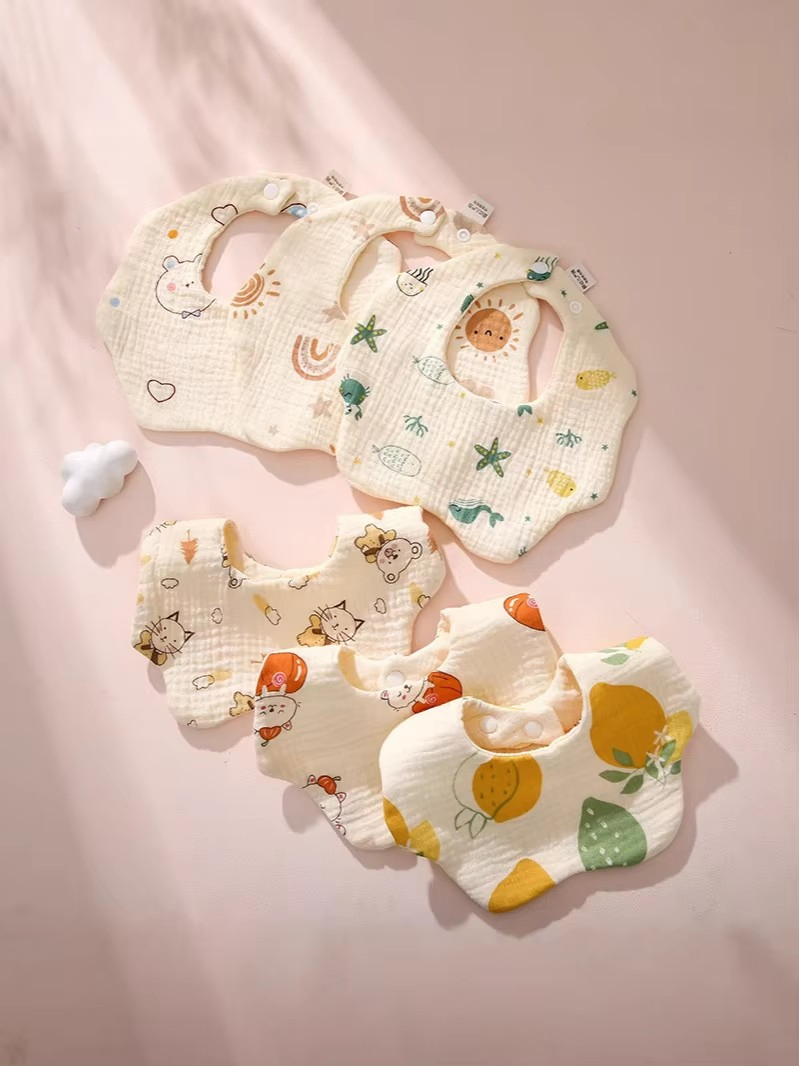 Saliva Wipes, Class a Baby Bibs, Pure Cotton Gauze, Soft and Adjustable, Wholesale Infant Products, Children's Bibs