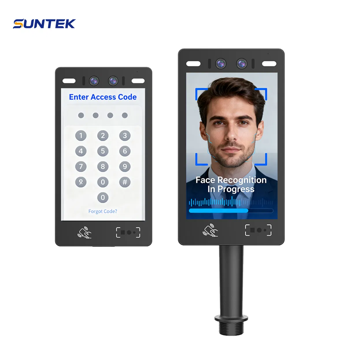 Suntek Popular Design Robust Authentication Access Control IP68 Waterproof and Dustproof Multi-Tech Smart Standalone Face Recognition Terminal