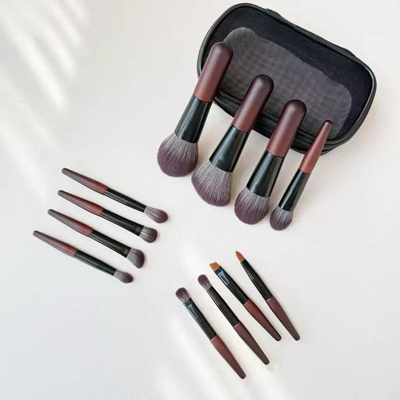 Original Factory Direct Portable Short Pole Travel 12PCS Mini Makeup Brush Set