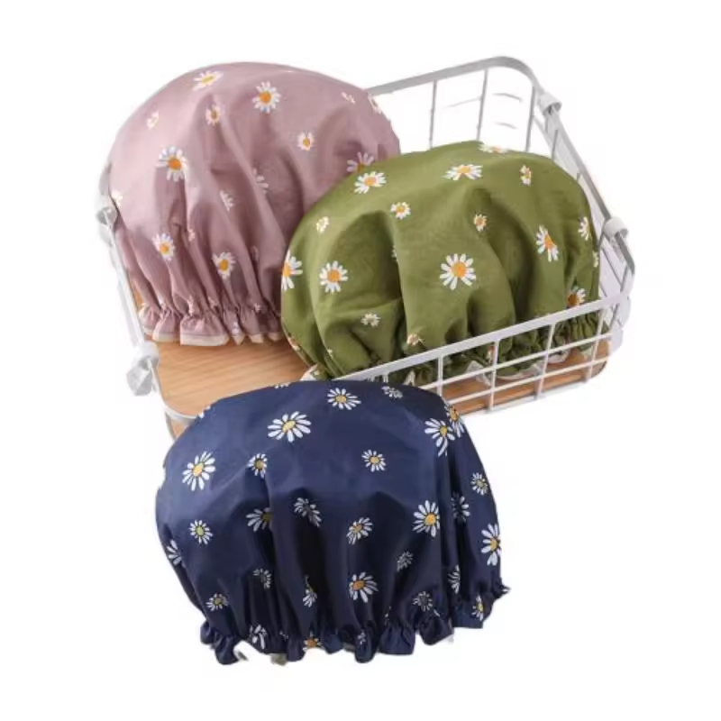 Hot Sale Reusable Waterproof Durable Bath Cap Elastic Band Shower Cap