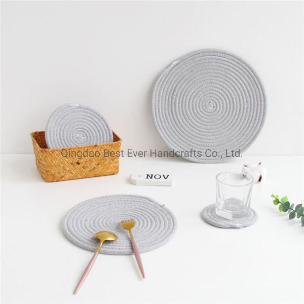 Coasters for Drinks Handmade Braided Drink Coasters Set of 4