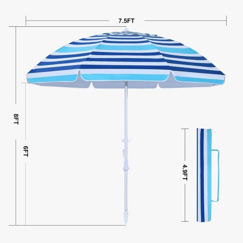 Пляжный зонт 7.5FT с логотипом, оптом