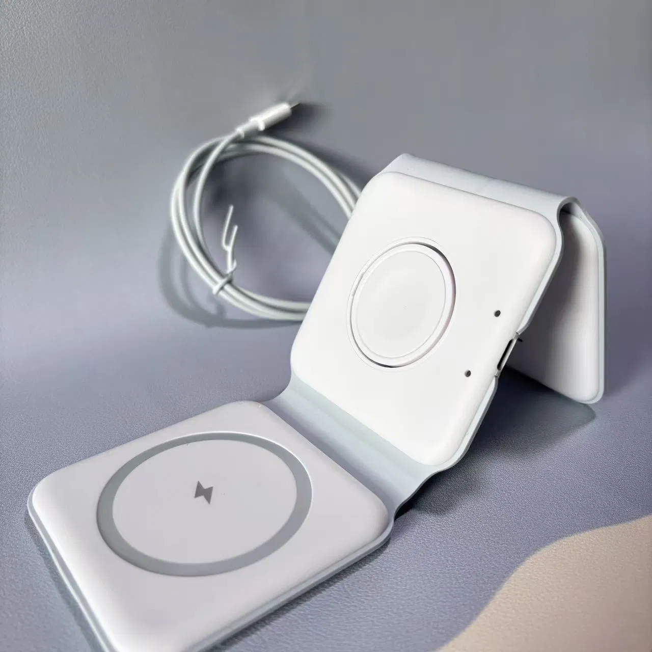 Магнитный держатель-зарядка Magsafe 3в1 с подставкой