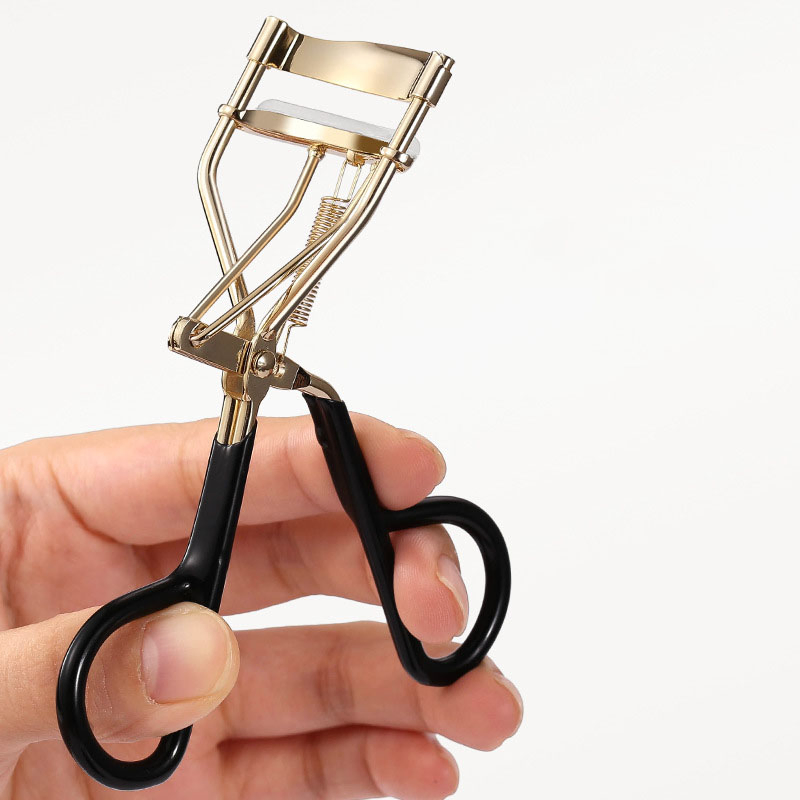 Gold Plating Elastic Fashion Stainless Steel Lash Eyelashes Curl Maquillaje Lashes Eyelash Curler with Spring