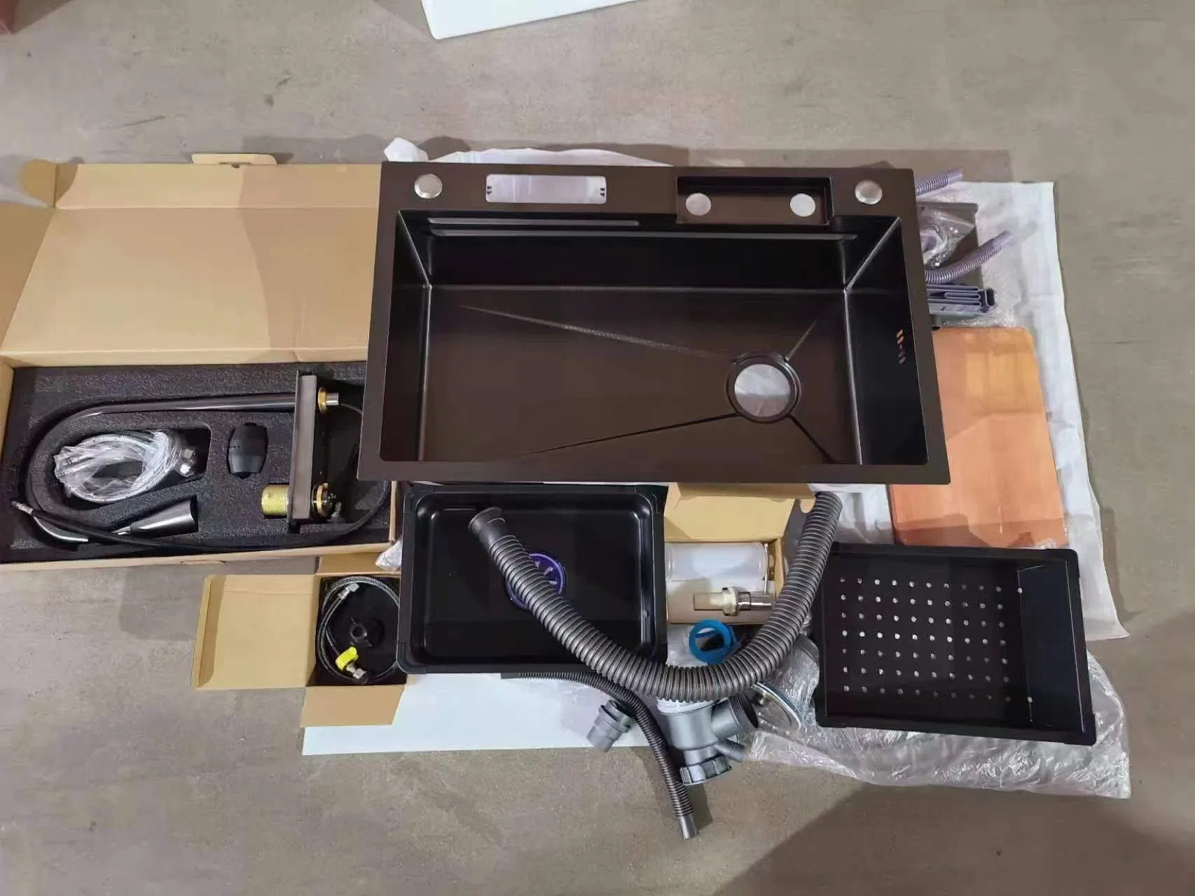 Handmade Stainless Steel Basin Waterfall Faucet Factory China Wholesale OEM/ODM Kitchen Sink