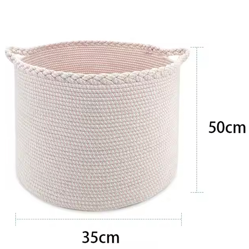 New Wholesales Cotton Rope Storage Basket Woven Storage Cotton Rope Basket for Toy