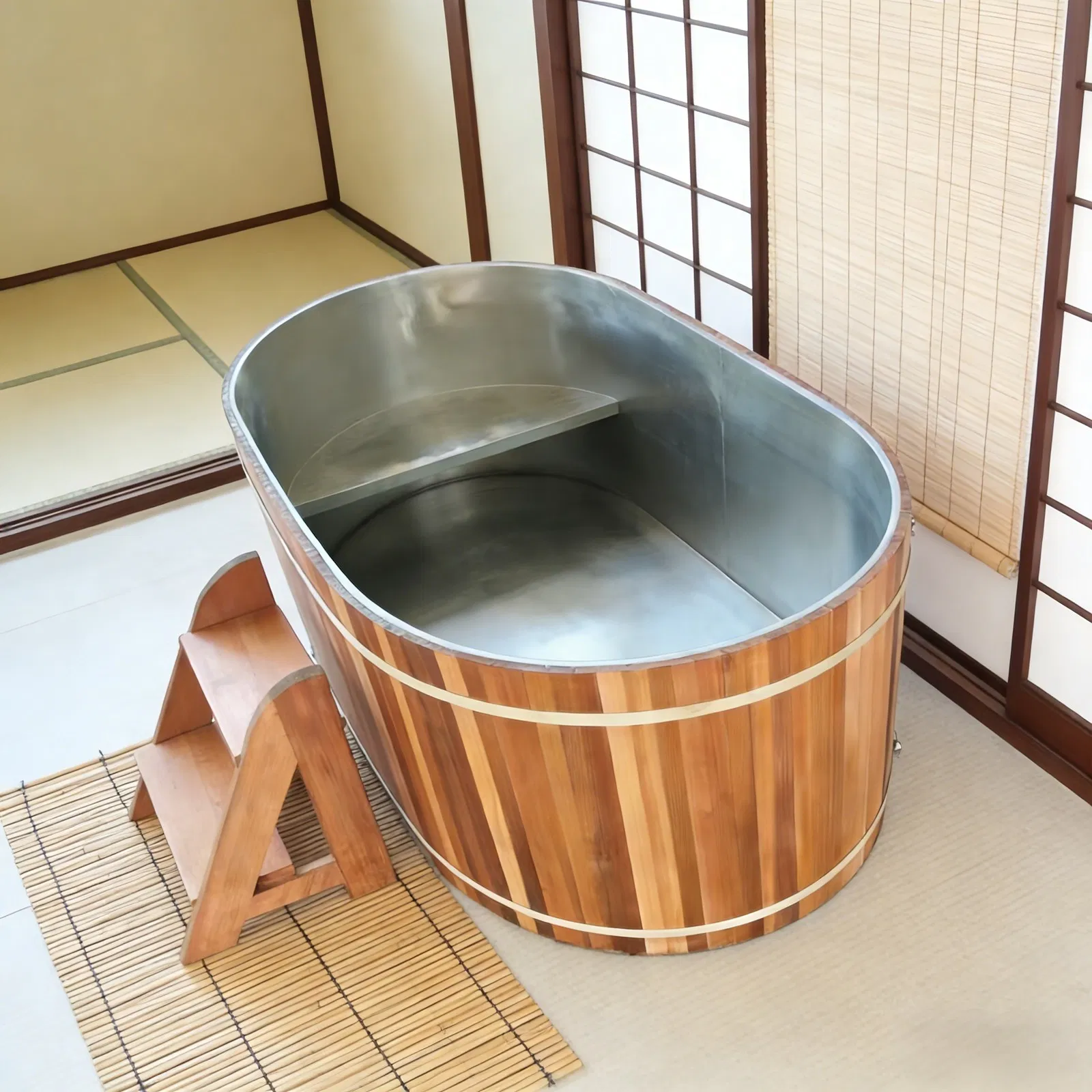 Ванна для ледяного купания Boda из нержавеющей стали и кедра