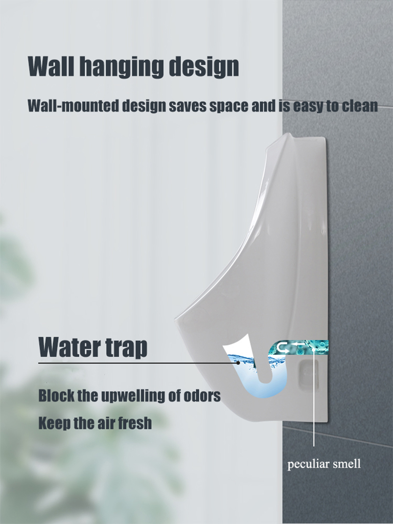 Sensing Urinal Wall-Mounted Household Ceramic Urinal for Men