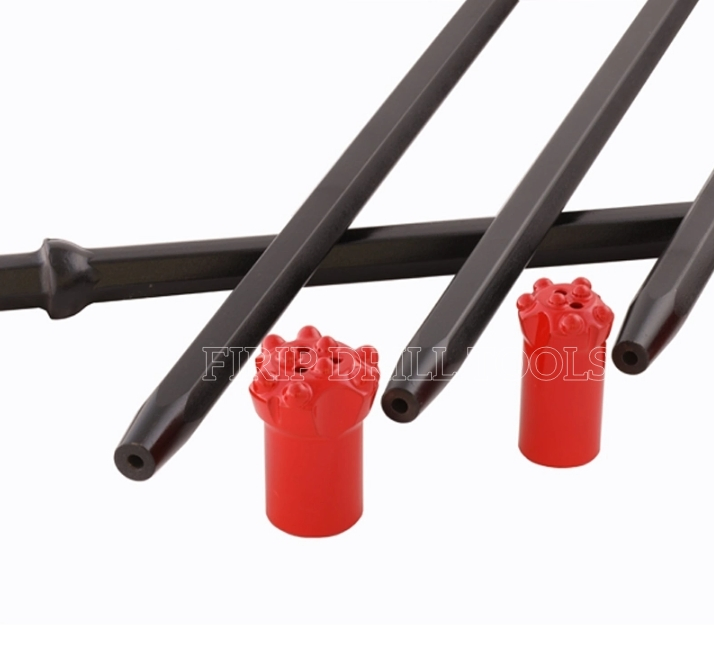 Tungsten Carbide Hexagonal Drill Rod with Chisel Bit for Hard Rock