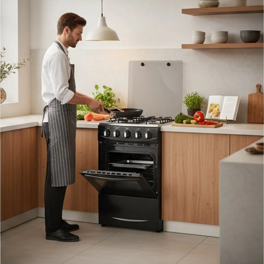 Heavy-Duty 20inch African Style Black Freestanding Commercial Oven