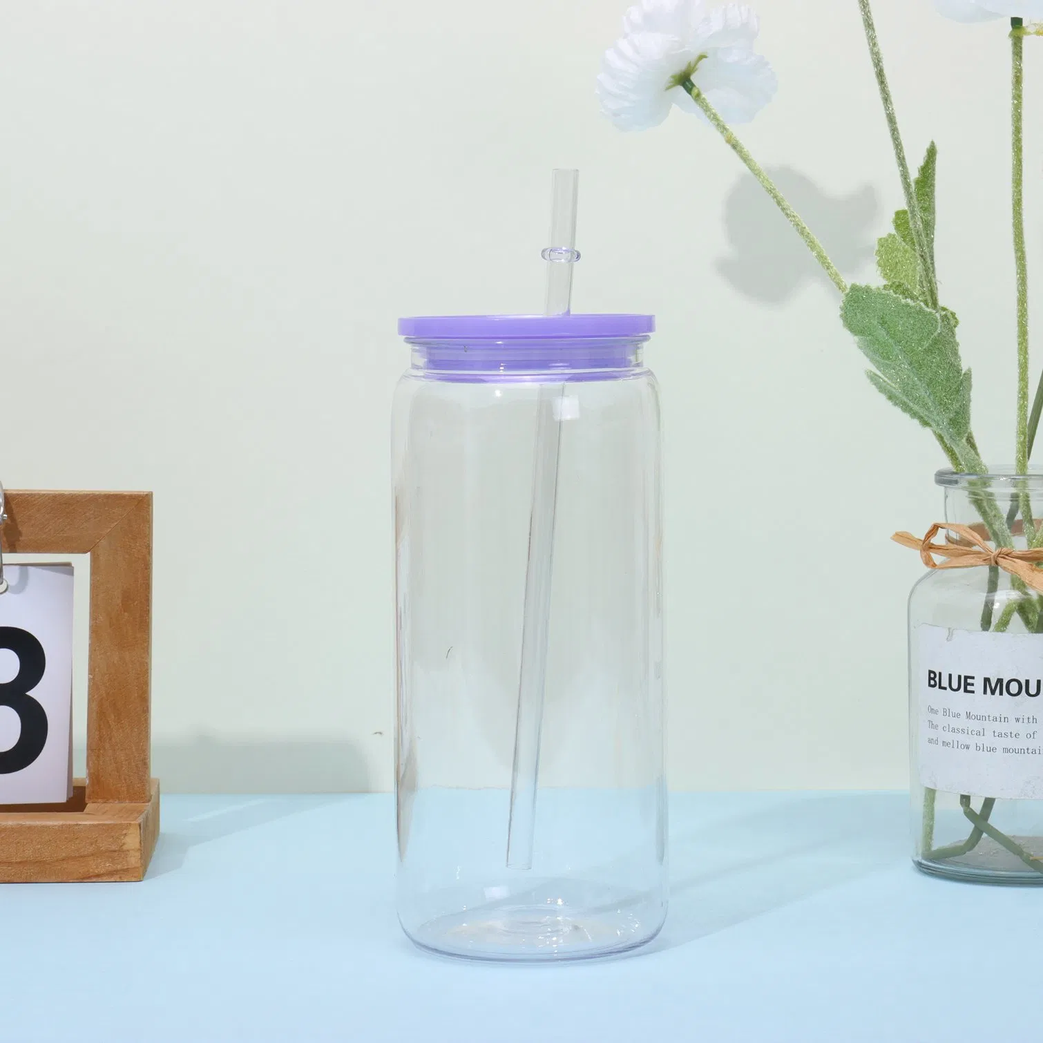 High Borosilicate Glass Double Wall Mug New Arrival DIY Coffee Water Cup Sublimation Snow Globe Tumbler for Drinking Water