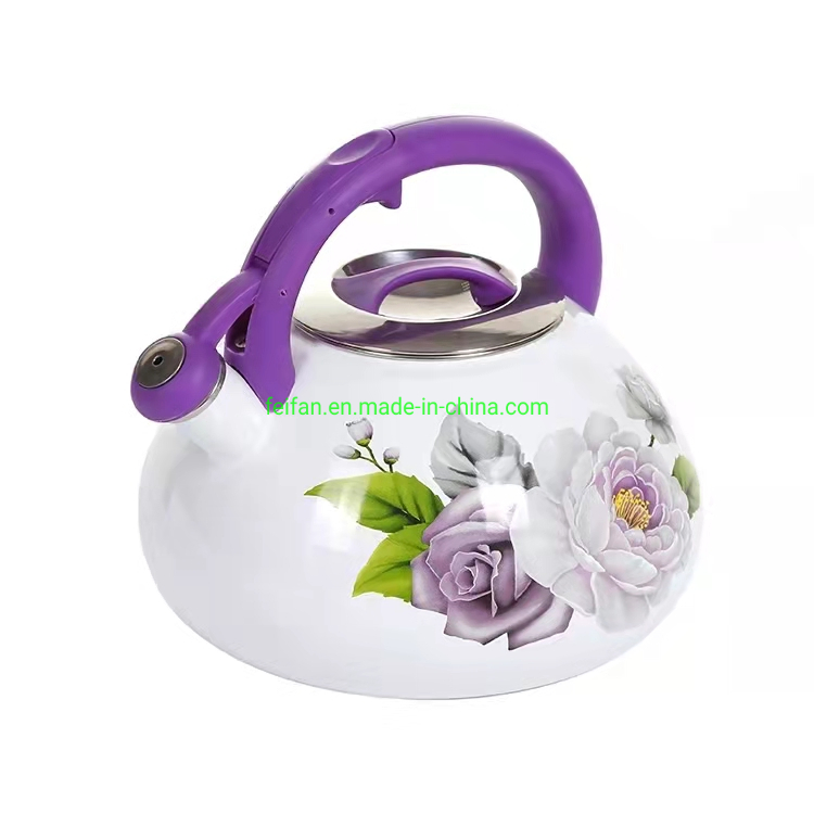 Enamel Whistling Kettle with Different Decal