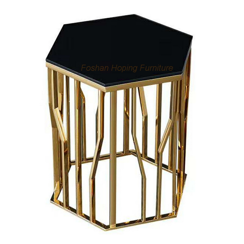 Black Color Z Shape Shop Retail Display Table 3 PCS One Set Stackable Coffee Table